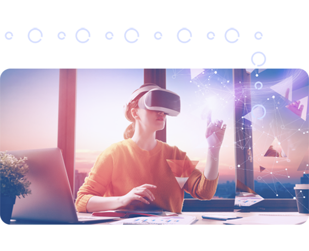 Women using VR Goggles