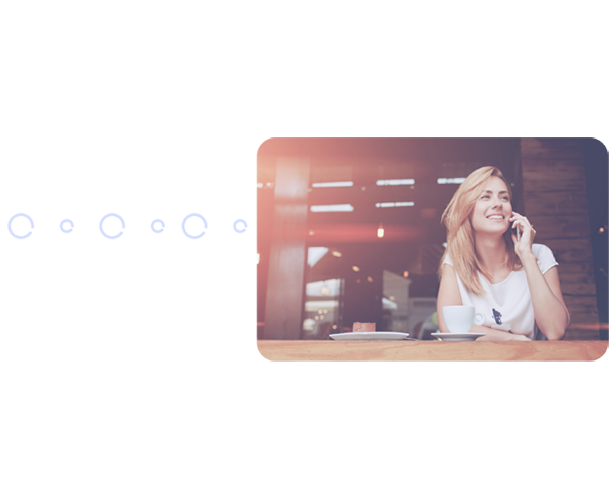 Smiling Women on Phone